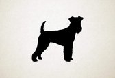 Airedaleterriër - Airedale Terrier - Silhouette hond - S - 45x50cm - Zwart - wanddecoratie