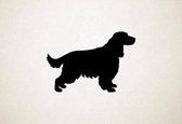 Engelse Springer Spaniel - Silhouette hond - S - 40x58cm - Zwart - wanddecoratie