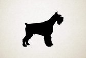 Riesenschnauzer - Silhouette hond - L - 75x86cm - Zwart - wanddecoratie