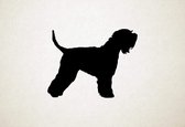 Irish Soft Coated Wheaten Terrier - Silhouette hond - M - 60x79cm - Zwart - wanddecoratie