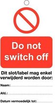 Do not switch off waarschuwingslabel 50 x 100mm