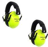Gehoorbescherming Kinderen - Zinaps Kinder oor Moffen oorbeschermers voor kinderen en tieners 26 DB isolatiewaarde in neon geel 2 paren (WK 02128)