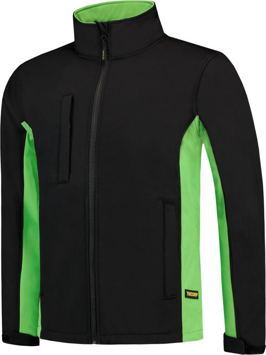 Tricorp Softshell Bicolor 402002 - Mannen - Zwart/Lime - 3XL