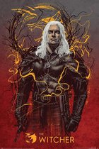 Poster - The Witcher Geralt The Wolf - 91.5 X 61 Cm - Multicolor