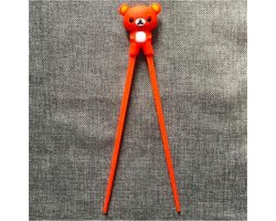 ProductGoods - 2 Stuks Eetstokjes Voor Kinderen - Sushi - Met Hulpstuk - Oranje - Bestek - Chopsticks - Noodle - Noedel