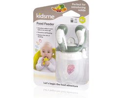 KidsMe Food Feeder fruitspeen & sabbelzakje voor baby - Maat M - Grijs