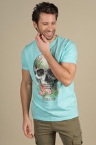 DEELUXE T-shirt met skull print JACKSON Mint