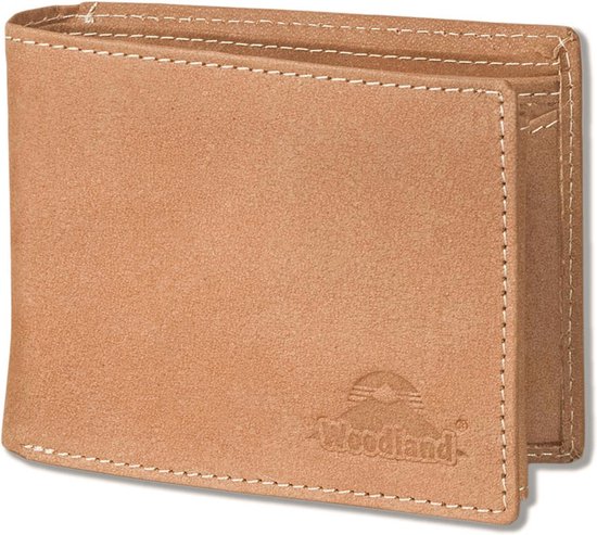 Portefeuille anti-skim RFID en cuir Woodland Homme Billfold Cognac