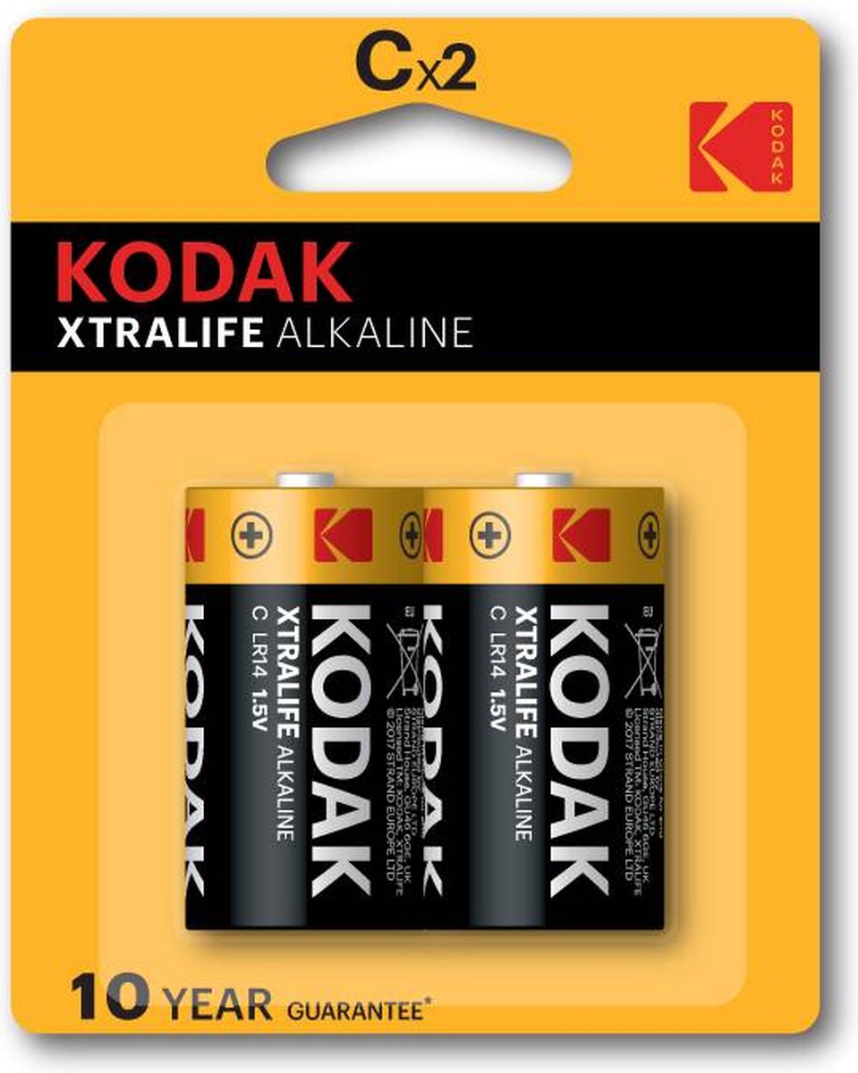 Kodak Pile Xtralife Alcaline 9 volts lot de Pièces // 2 Batteries