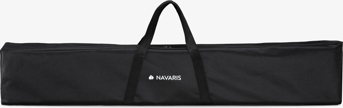 Navaris uitklapbare bamboe campingtafel - Tafel voor op de camping 80 x 60 x 43-65 cm - Voor op de camping picknick of festival - Inclusief draagtas
