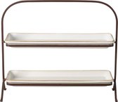 Costa Nova - Sardegna - etagère wit - aardewerk - 40 x 15,5 cm