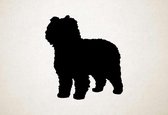 Silhouette hond - Barbet - L - 82x75cm - Zwart - wanddecoratie