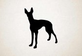 Silhouette hond - Ibizan Hound - S - 57x45cm - Zwart - wanddecoratie