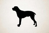 Silhouette hond - Braque Francais - XS - 25x30cm - Zwart - wanddecoratie