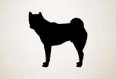 Silhouette hond - Akita - S - 45x47cm - Zwart - wanddecoratie
