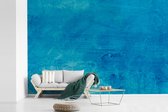Behang - Fotobehang Verf - Muur - Blauw - Breedte 420 cm x hoogte 280 cm