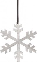 kerstboomhanger sneeuwvlok 15 cm zilver