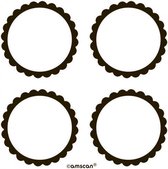 zelfklevende etiketten 5 cm 20 stuks zwart