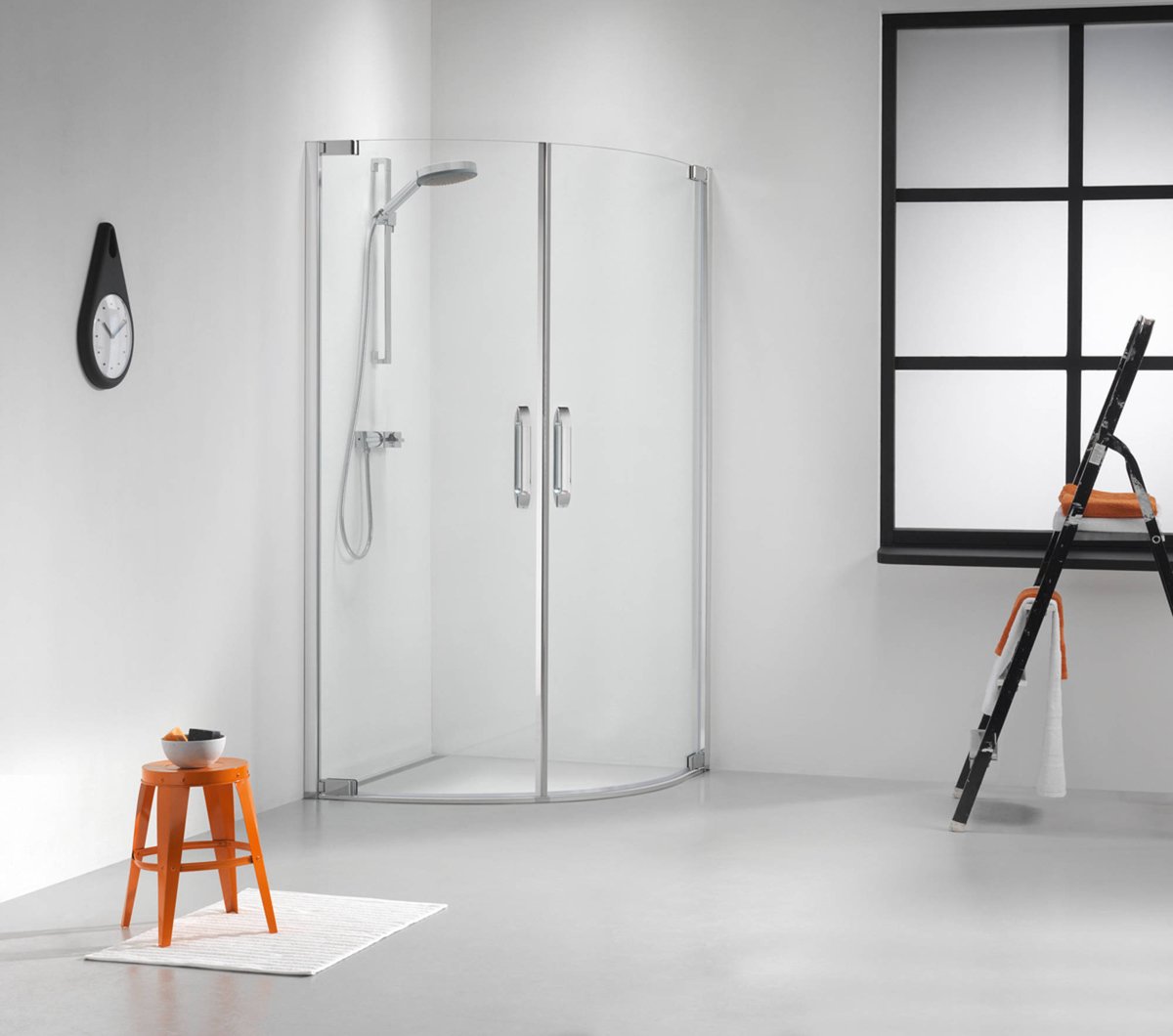 Ben Lavion 250 Cool regendoucheset met 4 straalsoorten 25cm geborsteld zwart