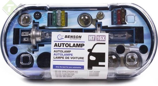 H7 Lampenset - 16 delig - Autolamp set - Benson