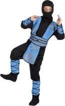 verkleedpak Royal Ninja junior blauw/zwart mt 128-140