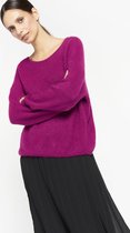 LOLALIZA Trui met knopen op de rug - Fuchsia - Maat L