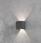 Konstsmide Cremona Spotlamp Buiten L - 2-lichts LED - 3000K - IP54 - Antraciet