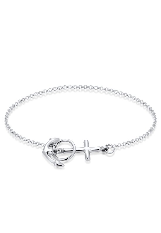 Bracelets dames Elli Motif de croix d'ancre pour dames ludique en Argent sterling 925