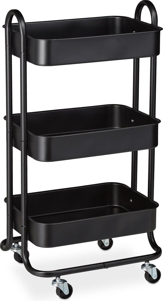 Sywhitta Chariot Roulant en Plastique 3 Couches, Chariot de Rangement  Multifonctionnel, Bureau, Salon, Cuisine, boîte de Rangement Mobile avec  Roues, 39 * 29 * 76cm, Noir : : Cuisine et Maison