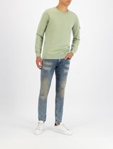 Purewhite -  Heren Regular Fit   Sweater  - Groen - Maat XXL