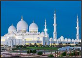 Poster van de beroemde Abu Dhabi Sheikh Zayed moskee 's nachts - UAE - 40x50 cm