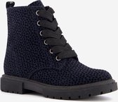 Blue Box meisjes veterboots met stippen - Blauw - Maat 31