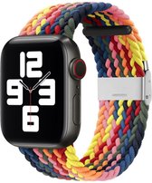 By Qubix Braided nylon bandje - Multicolor Summer - Geschikt voor Apple Watch 42mm - 44mm - 45mm - Ultra - 49mm - Compatible Apple watch bandje -