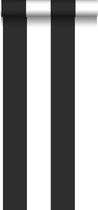 ESTAhome behang strepen zwart wit - 139111 - 0,53 x 10,05 m