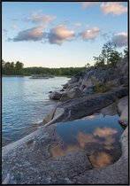 Poster Koyonsaari-eiland op het meer van Ladoga in Karelië - 50x70 cm