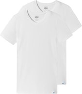 Schiesser Heren t-shirt met V-hals 2 pack Long Life Cotton - Wit - Maat XL