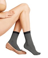 FALKE Sokje Tricot Eyelet Dames 41448 - Zwart 3009 black Dames - 39-42