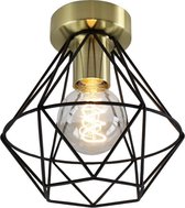 Olucia Jochem - Plafondlamp - Goud/Zwart - E27