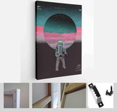 Vector illustration of space, cosmonaut and galaxy for poster, banner or background - Modern Art Canvas - Vertical - 1464911366 - 80*60 Vertical