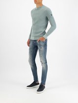 Purewhite - Jone 716 Distressed Heren Skinny Fit   Jeans  - Blauw - Maat 34