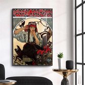 Alphonse Mucha Vintage Illustratie Print Poster Wall Art Kunst Canvas Printing Op Papier Living Decoratie 40x60cm Multi-color
