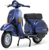 miniatuurscooter Vespa P150X 1:18 blauw