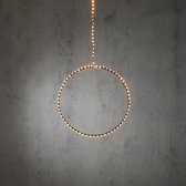 Luca Lighting Cirkel Hangend met Warm Witte LED Verlichting - H100 x Ø30 cm - Zwart