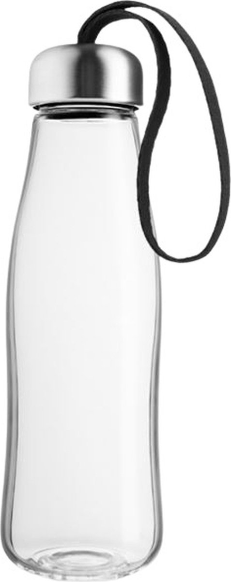 Eva Solo - Drinkfles 500 ml Glas Black - Borosilicaatglas - Zwart -