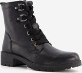 Hush Puppies leren dames veterboots - Zwart - Maat 37 - Echt leer - Uitneembare zool