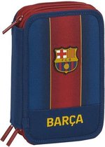 Driedubbele Pennenzak F.C. Barcelona Kastanjebruin Marineblauw (41 Onderdelen)