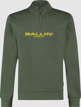 Ballin Amsterdam -  Heren Regular Fit   Sweater  - Groen - Maat L