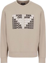 Emporio Armani Heren Eagle Sweater Beige maat XL