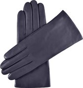 Fratelli Orsini Leren Handschoenen voor Dames Isabella Navy Blauw met cashmere voering - Premium Handgemaakt in Italië Leder Italiaans Lamsleer - Navy maat 9/XXL - met opbergzakje & ledergel