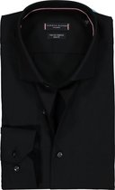 Tommy Hilfiger Core stretch Slim Fit overhemd - zwart - Strijkvriendelijk - Boordmaat: 43